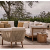 Outdoor Teak Deep Sofa Set Natural Color