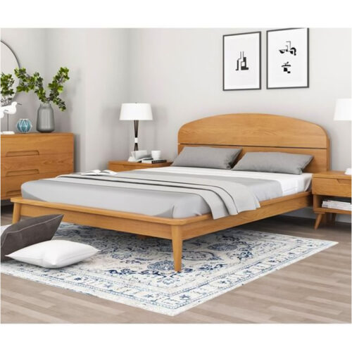 Modern Solid Wood Bed King Size