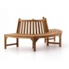 Curved Teak Bench Garden