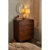 Copenhagen Nightstand with 4 Drawers Darker Color
