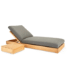 Deep Seating Teak Sun Lounger with Side Table Outdoor Maldives Project
