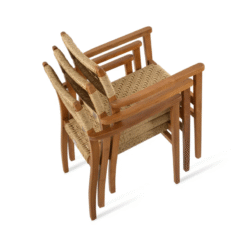 Garden Teak Chair Outdoor Rattan Twist Furniture