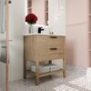 Natural Color Bath Vanities with 2 Drawers