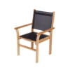 Teak Stacking Chair Black Batyline