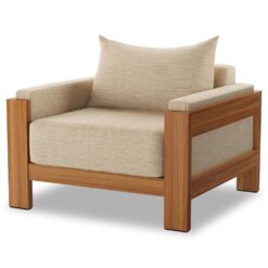 Wooden Deep Sofa Outdoor Natural Color