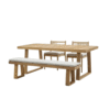 Garden Teak Dining Set Outdoor Bench and Chair