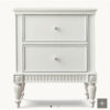 French Style Nightstand White Color 2 Drawers