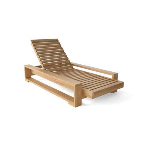 Teak Sun Lounger Furniture Hotel Maldives