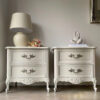White Color Nightstand 2 Drawers