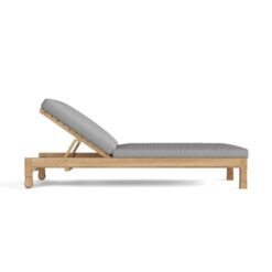 Solid Wood Sun Lounger Natural Color