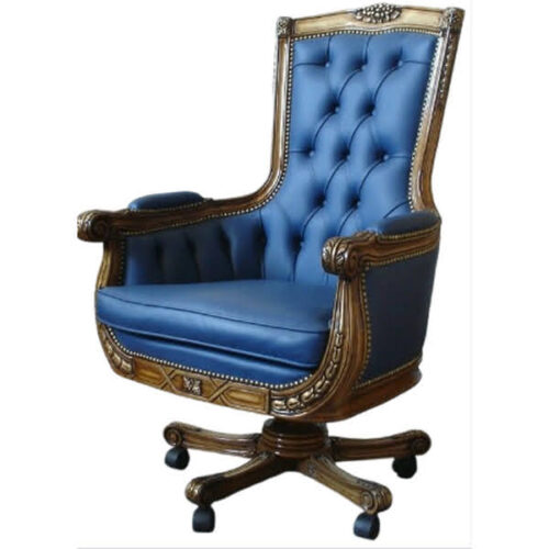 Retro Office Chair with Classic Wooden Finish for Ultimate Comfort