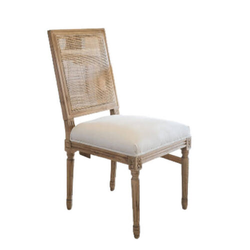 Square Rattan Backrest Dining Chair