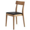 Solid Dining Chair Natural Color with Thin Seater