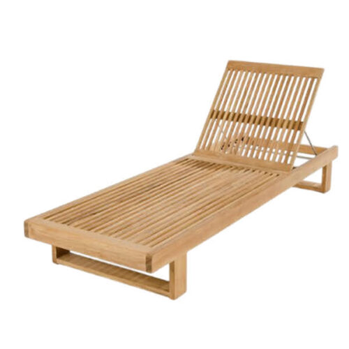 Wooden Sun Lounger Natural Color Australia