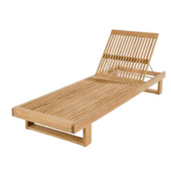 Sun Lounger Natural Color Made by Teak Wood