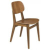 Wooden Minimalist Dining Chair Natural Color