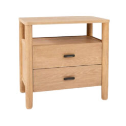 Solid Wooden Teak Nightstand Natural Color