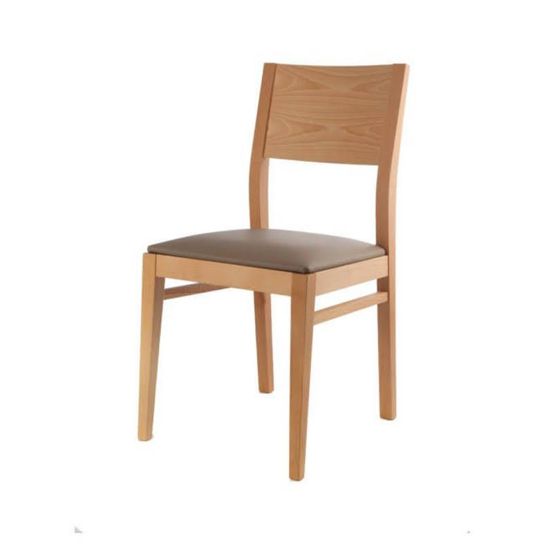 Solid Wood Dining Chair Natural Color with Thick Cushion Solid Wood Dining Chair Natural Color with Thick Cushion