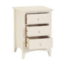 White Drawer Table Featuring a Natural Wood Finish White Drawer Table Featuring a Natural Wood Finish