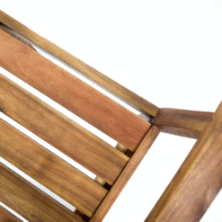 Solid Dining Table Outdoor Dark Brown Color with 6 Arm Dining Chairs