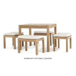 Premium High Quality Solid Wood Outdoor Table and Bench Set Ideal for Garden Patio and Terrace Spaces