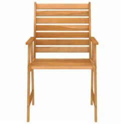 Solid Wood Natural Color Outdoor Dining Table with 2 of Chair