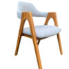 Elegant Wooden Dining Chair with Cozy Fabric Seat