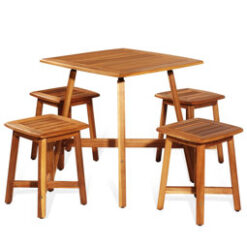 Cleopatra Outdoor Dining Table and Tiny Chair Natural Color