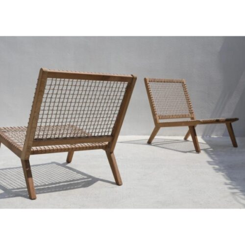 Natural Color Lounge Chair Woven Rope
