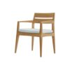 Patio Teak Chair Natural Color with White Cushion Patio Teak Chair Natural Color with White Cushion