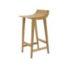 Bar Stools Curved Seat Natural Color