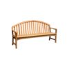 Outdoor Bench 3 Seater Natural Curved Backrest Natural Color