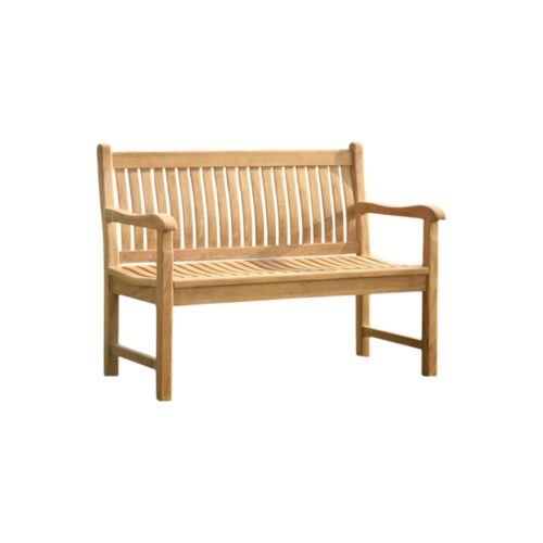 Wooden Natural Color Outdoor Bench 2 Seater