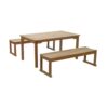 Table and Bench Set for Canteen Natural Color