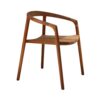 Curved Backrest Dining Chair Natural Color