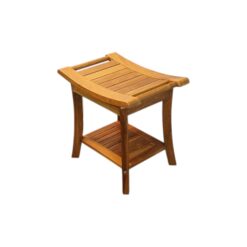 Wooden Natural Wax Finishing Shower Bench