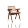 Yokohama Dining Chair Natural Color with Rattan Header and Seater