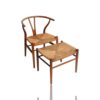 Made by Teak Wood and Natural Color of Vintage Wishbone Chair with Foot Rest Made by Teak Wood and Natural Color of Vintage Wishbone Chair with Foot Rest