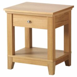 Nordic-Inspired Wooden Nightstand with Dual Drawers