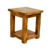 Handcrafted Wooden End Table with Natural Finish