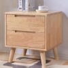 Scandinavian Wooden Nightstand with Sleek Drawer Design
