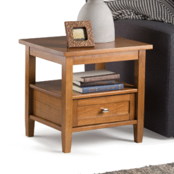 Vintage-Inspired Solid Wood Accent Table