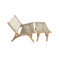 A Chair for Relaxing in Front of The House Made of Teak Wood