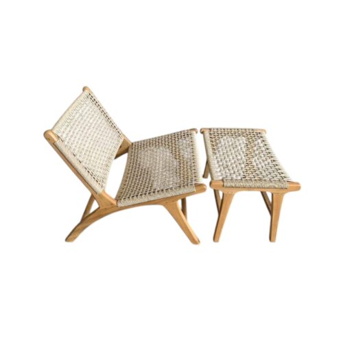 A Chair for Relaxing in Front of The House Made of Teak Wood