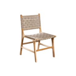 Handcrafted Wooden Chair with Woven Seat and Backrest