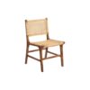 Dining Chair Natural Color Teak Motif and Brown Color of Wicker