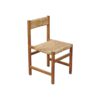 Vintage Dining Chair Natural Color Frame Woven Rope