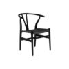 Modern Black Wishbone Chair with Sleek Design Modern Black Wishbone Chair with Sleek Design