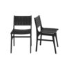 Minimalist Black Woven Dining Chairs Minimalist Black Woven Dining Chairs