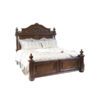 Luxury Classic Solid Wood King Bed with Carved Headboard Luxury Classic Solid Wood King Bed with Carved Headboard